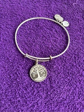 Alex and Ani Tree of Life Silver Charm Bangle Bracelet